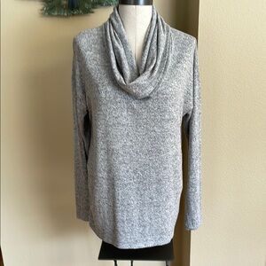 Gibson Cozy Gray Cowl Neck Sweater